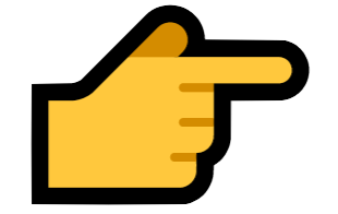 Emoji main avec index pointant a droite